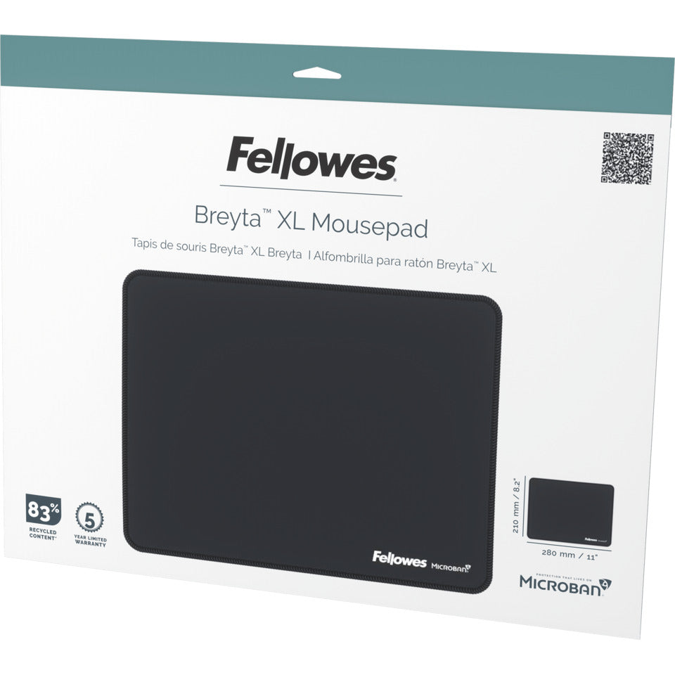 Mausmatte Breyta™, 32 x 27,5 cm, schwarz FELLOWES 100138995 FELLOWES 100138995 Breyta
