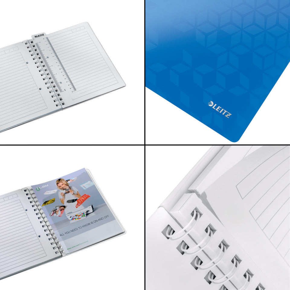 Collegeblock WOW, A5, PP, liniert, holzfrei, 80 Blatt, blau LEITZ 46390036 LEITZ 4639-00-36  80Bl lin.