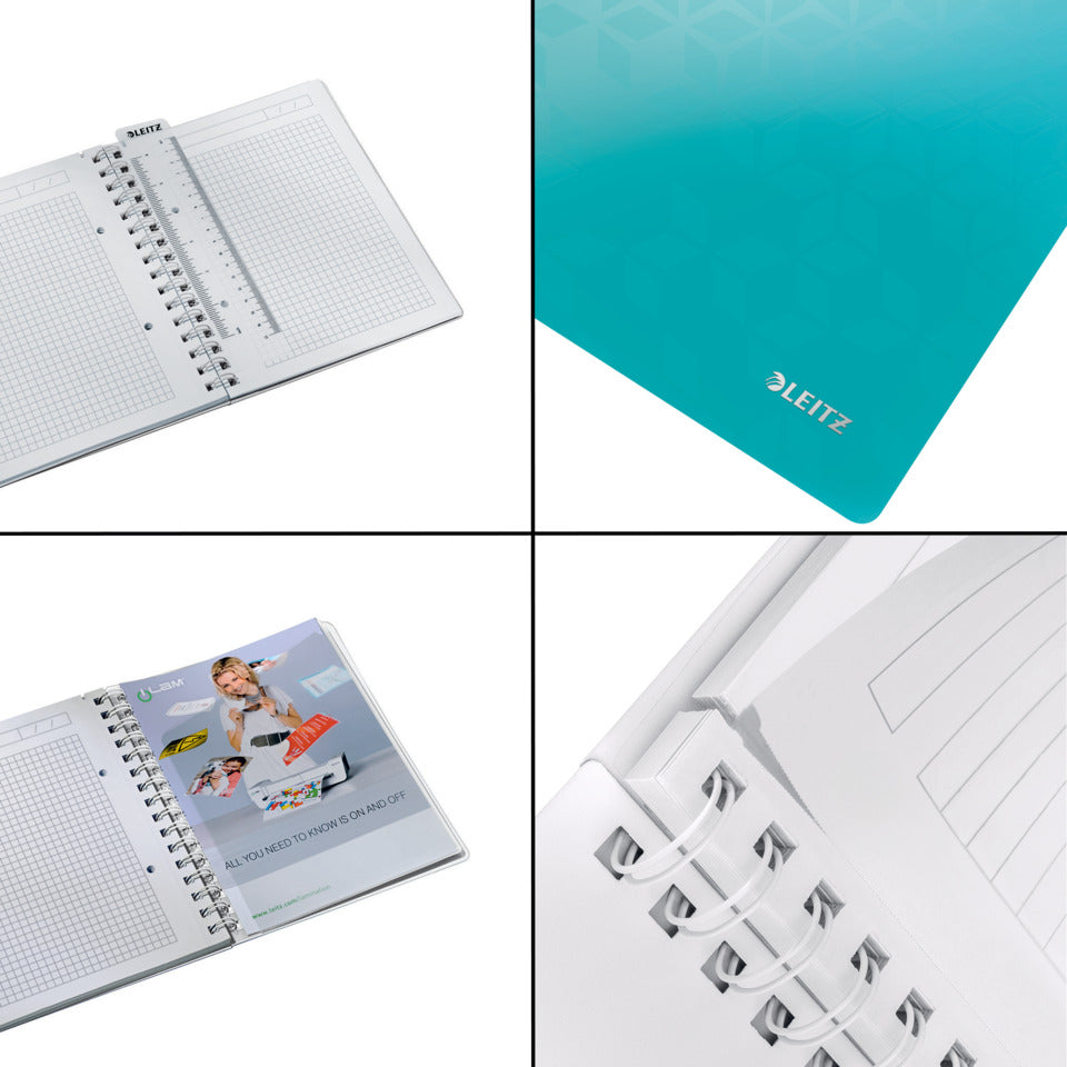 Collegeblock WOW, A5, PP, kariert, holzfrei, 80 Blatt, eisblau LEITZ 46410051 LEITZ 4641-00-51  80Bl kar.