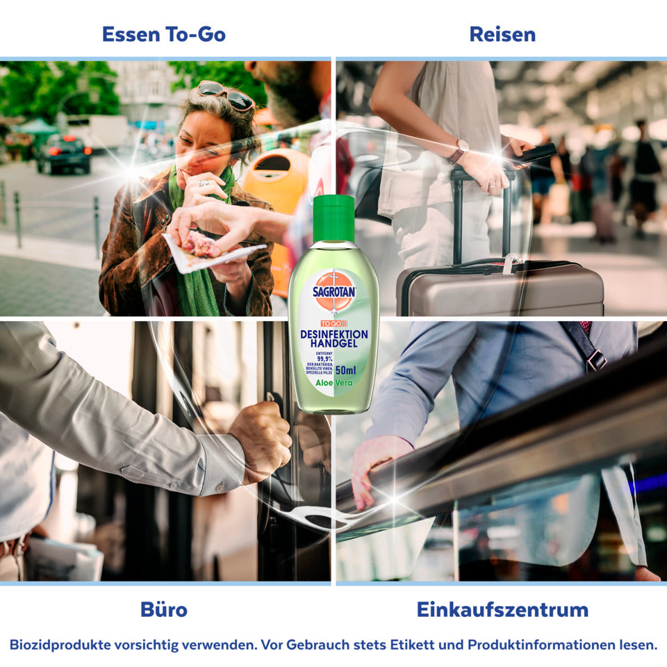 Hand-Desinfektionsgel mit Aloe Vera 50ml SAGROTAN 3204789