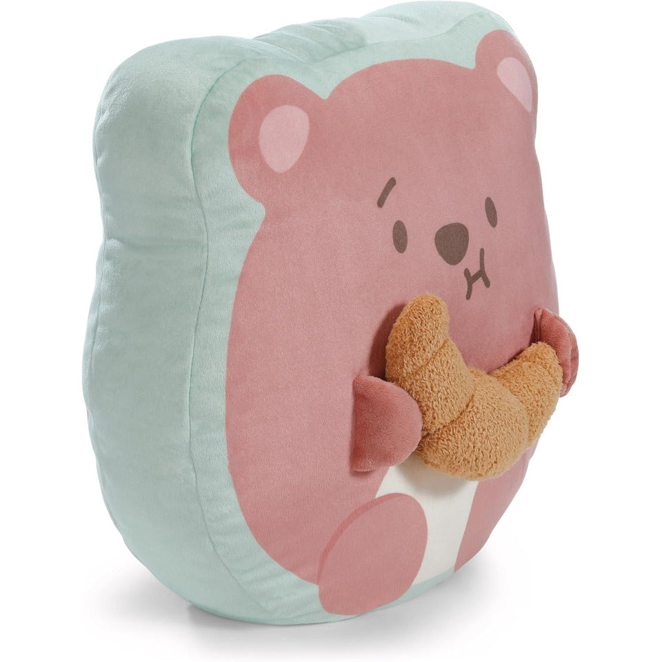 Plüschkissen Bär Nomo mit Croissant, 35 x 33 x 12 cm NICI 62391 NICI 62391 35x33x12cm