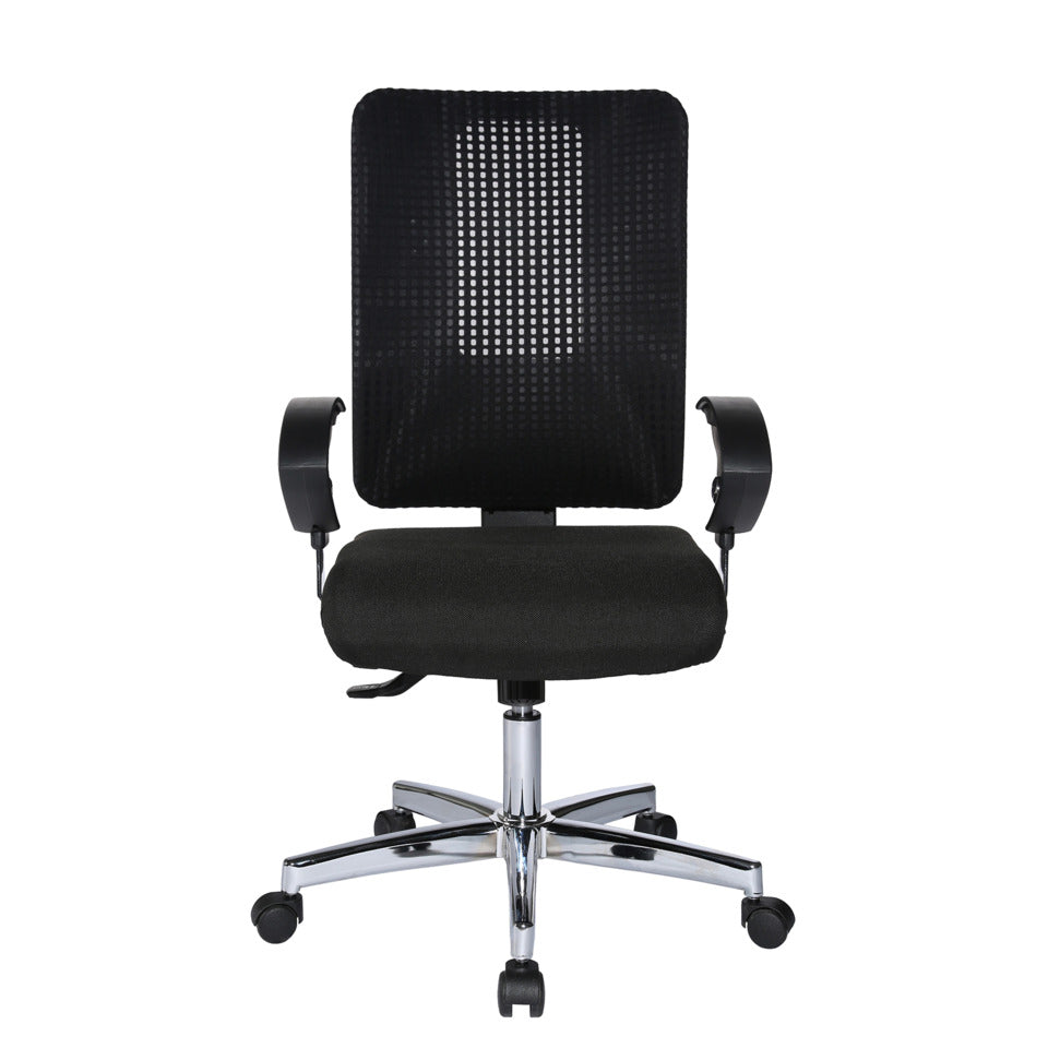 Drehstuhl Open XT mit Armlehnen, chrom/schwarz TOPSTAR OX790UG200H