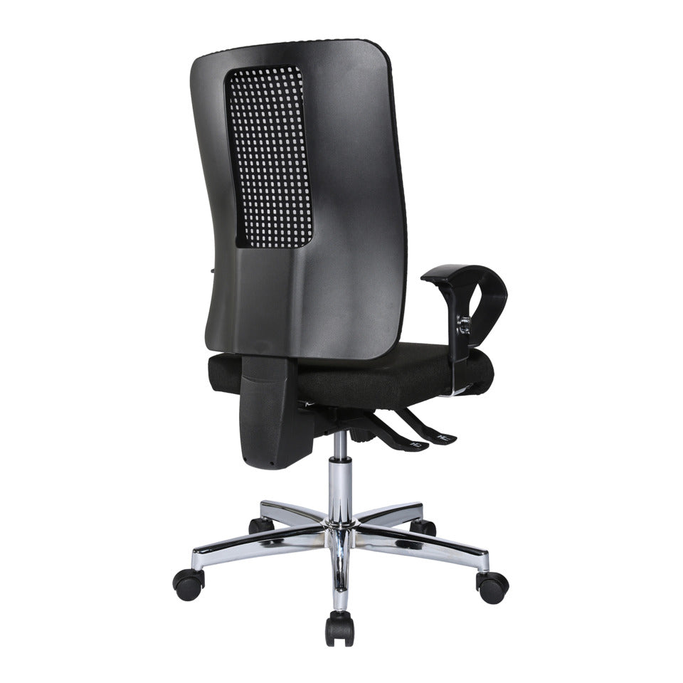 Drehstuhl Open XT mit Armlehnen, chrom/schwarz TOPSTAR OX790UG200H
