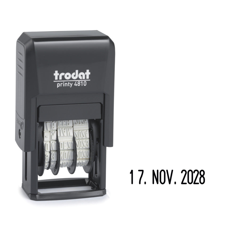 Datumstempel Printy Dater, 3,8mm, schwarz TRODAT 4810 SCHWARZ TRODAT 4810 Kissen schwarz