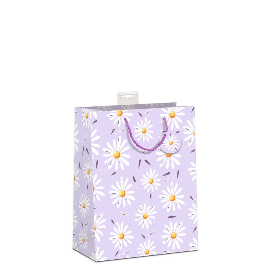Geschenktragetasche Blümchen flieder, 23 x 18 x 10 cm SKORPION 7549-2531-M 7549-2531-M 23x18x10cm