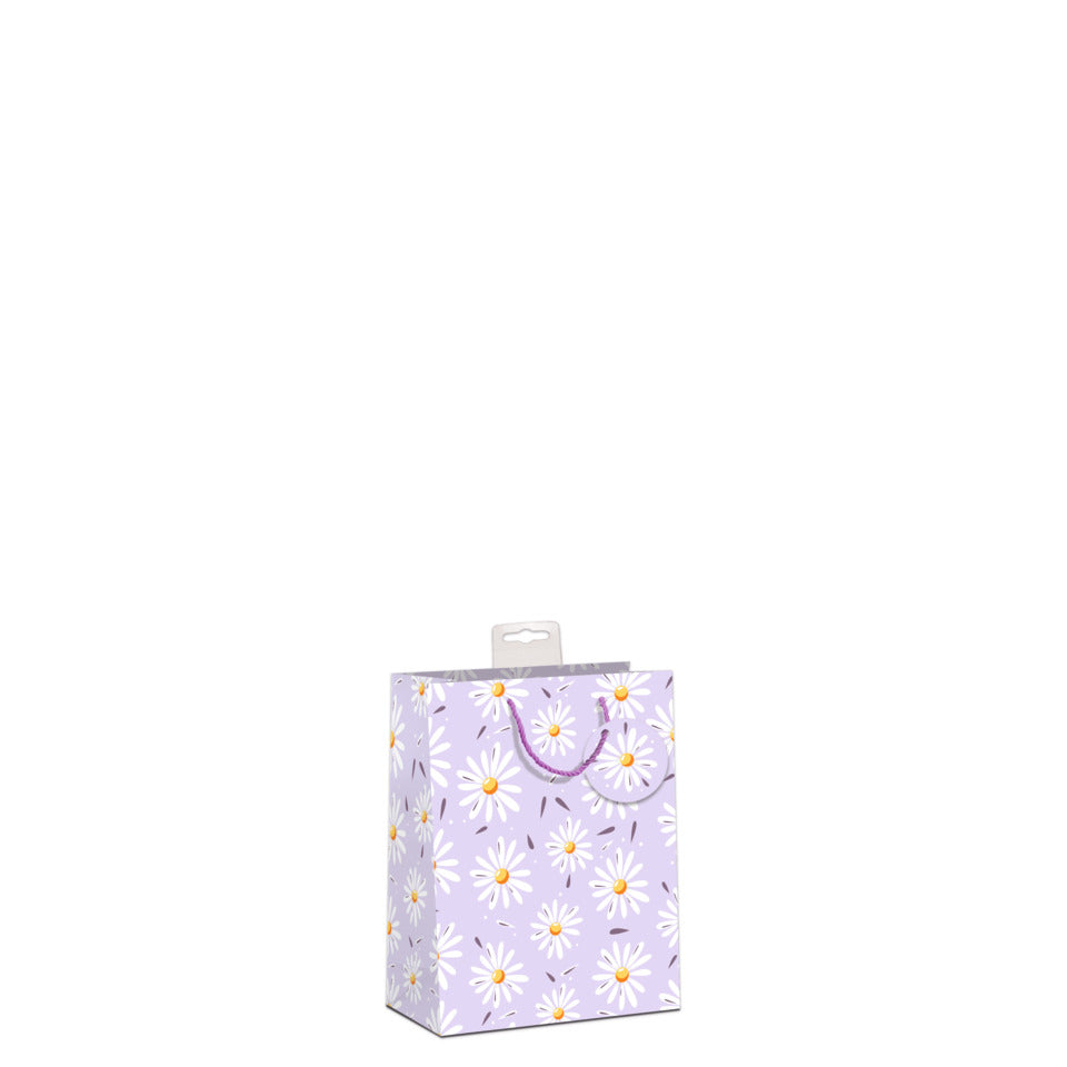 Geschenktragetasche Blümchen flieder, 14 x 11 x 6,5 cm SKORPION 7549-2531-XS 7549-2531-XS 14x11x6,5cm