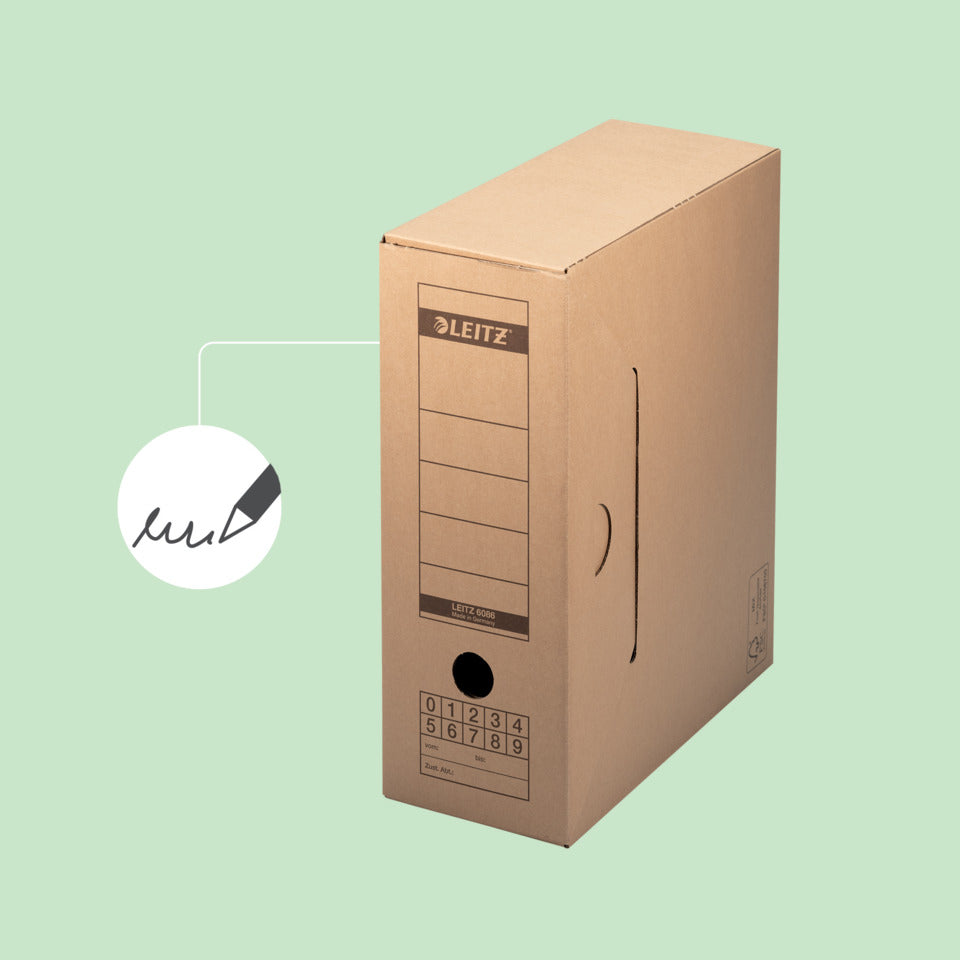 Archiv-Schachtel, A4, mit Verschlussklappe, naturbraun LEITZ 6086-00-00