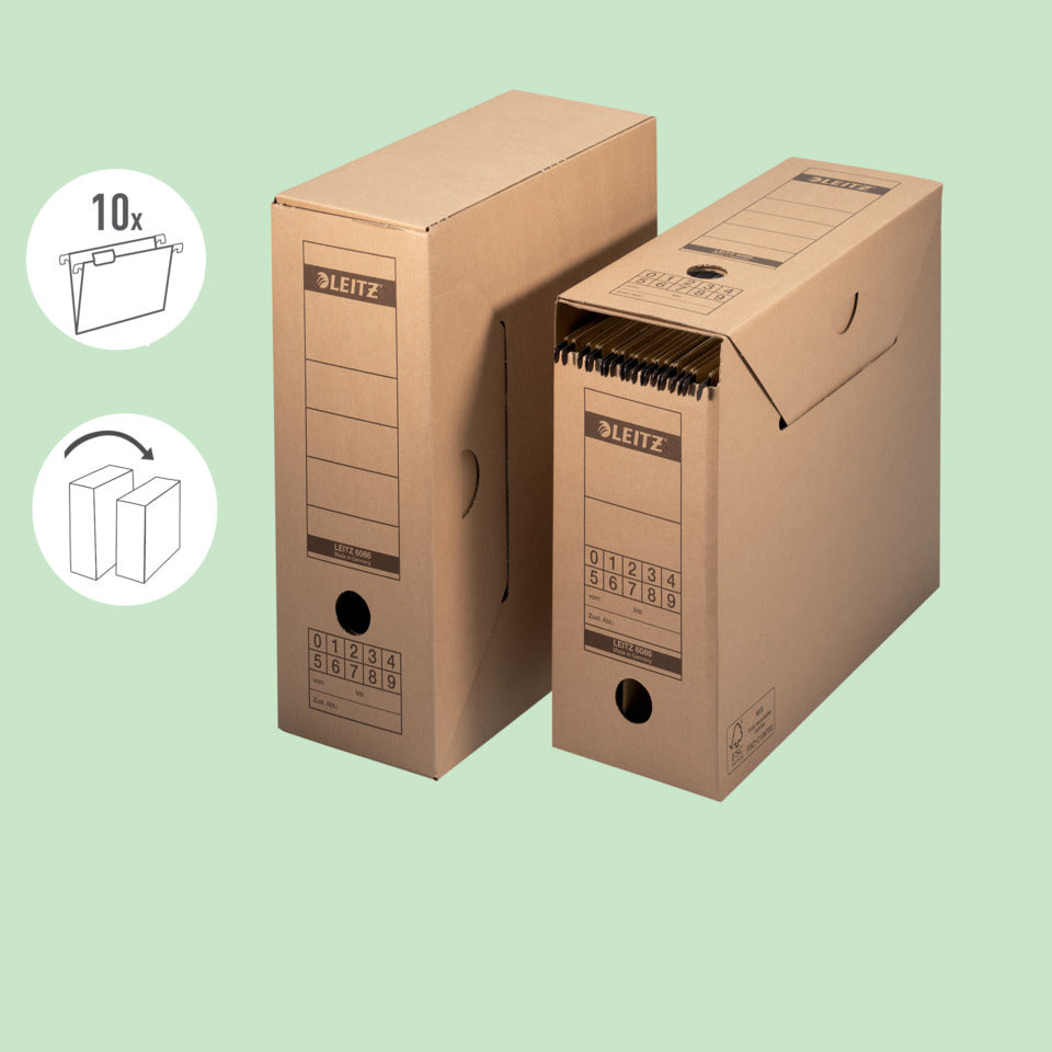 Archiv-Schachtel, A4, mit Verschlussklappe, naturbraun LEITZ 6086-00-00