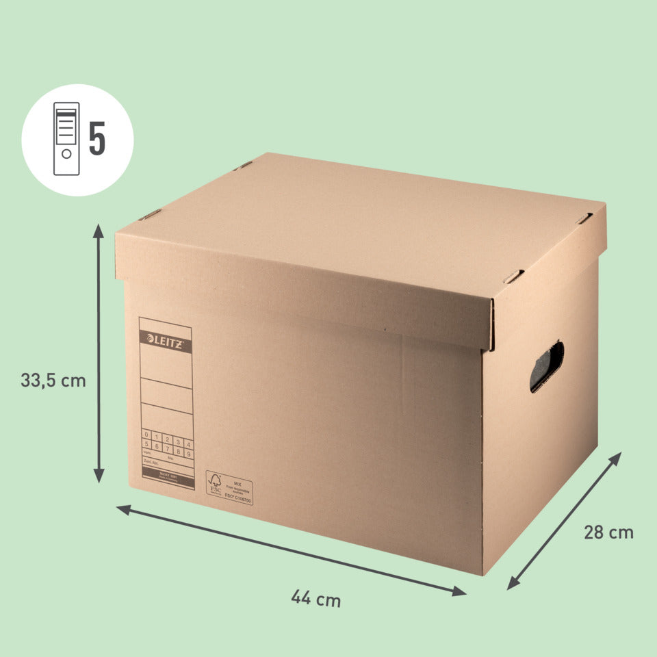 Archiv-Schachtel, A4, mit Deckel, naturbraun LEITZ 6081-00-00