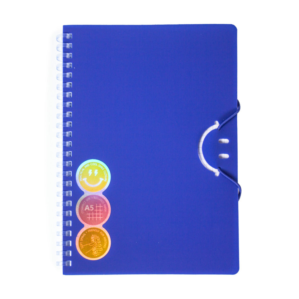 Spiralnotizbuch Smile, A5, 80 Blatt, kariert, blau DONAU 1347400-10
