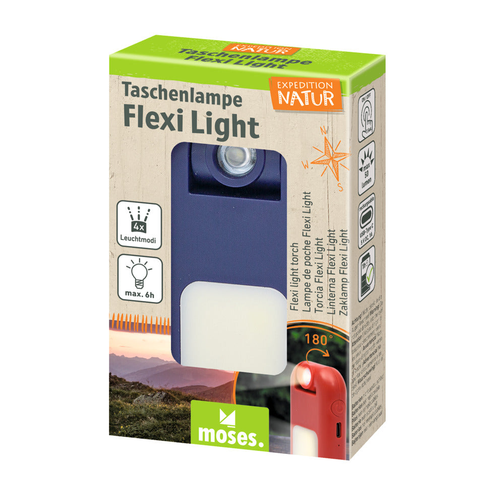 Taschenlampe Expedition Natur Flexi Light, aufladbar, sortiert MOSES 9896 MOSES. 9896