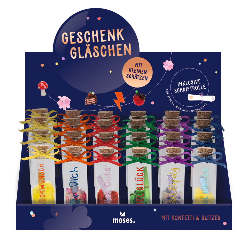 Geschenkgläschen mit Botschaft, sortiert MOSES 25099 MOSES. 25099