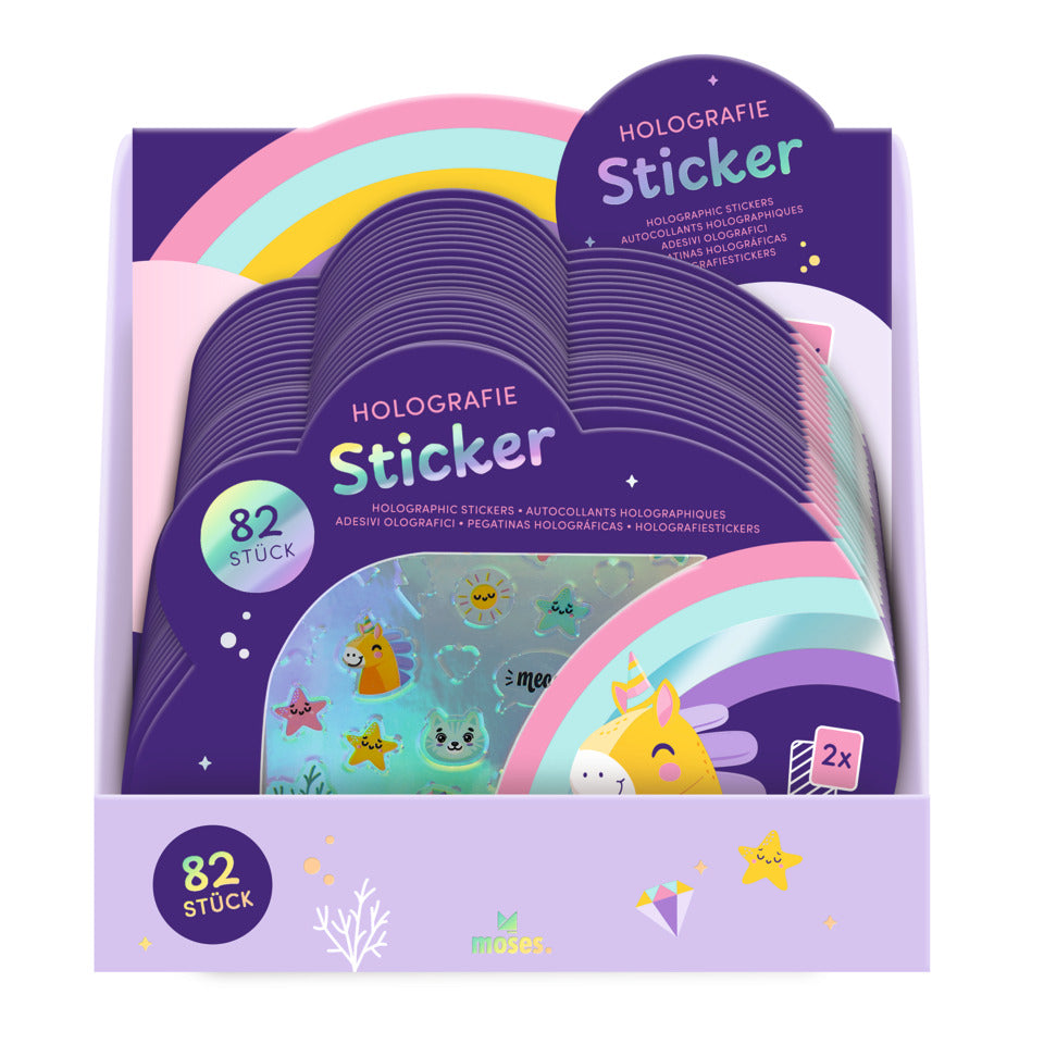 Sticker Holo, 82 Stück, sortiert MOSES 26318 MOSES. 26318