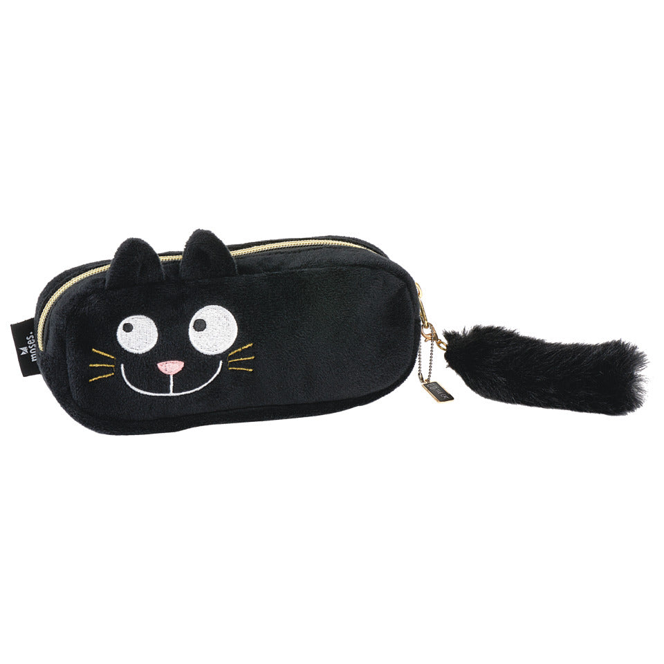 Plüsch-Schlamperetui Ed the Cat, schwarz MOSES 27517 MOSES. 27517