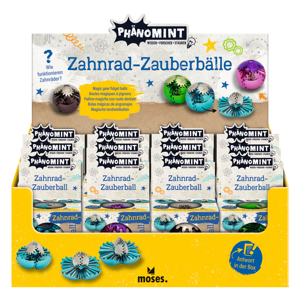 PhänoMINT Zahnradball, Ø 6,5 cm, sortiert MOSES 30371 MOSES. 30371