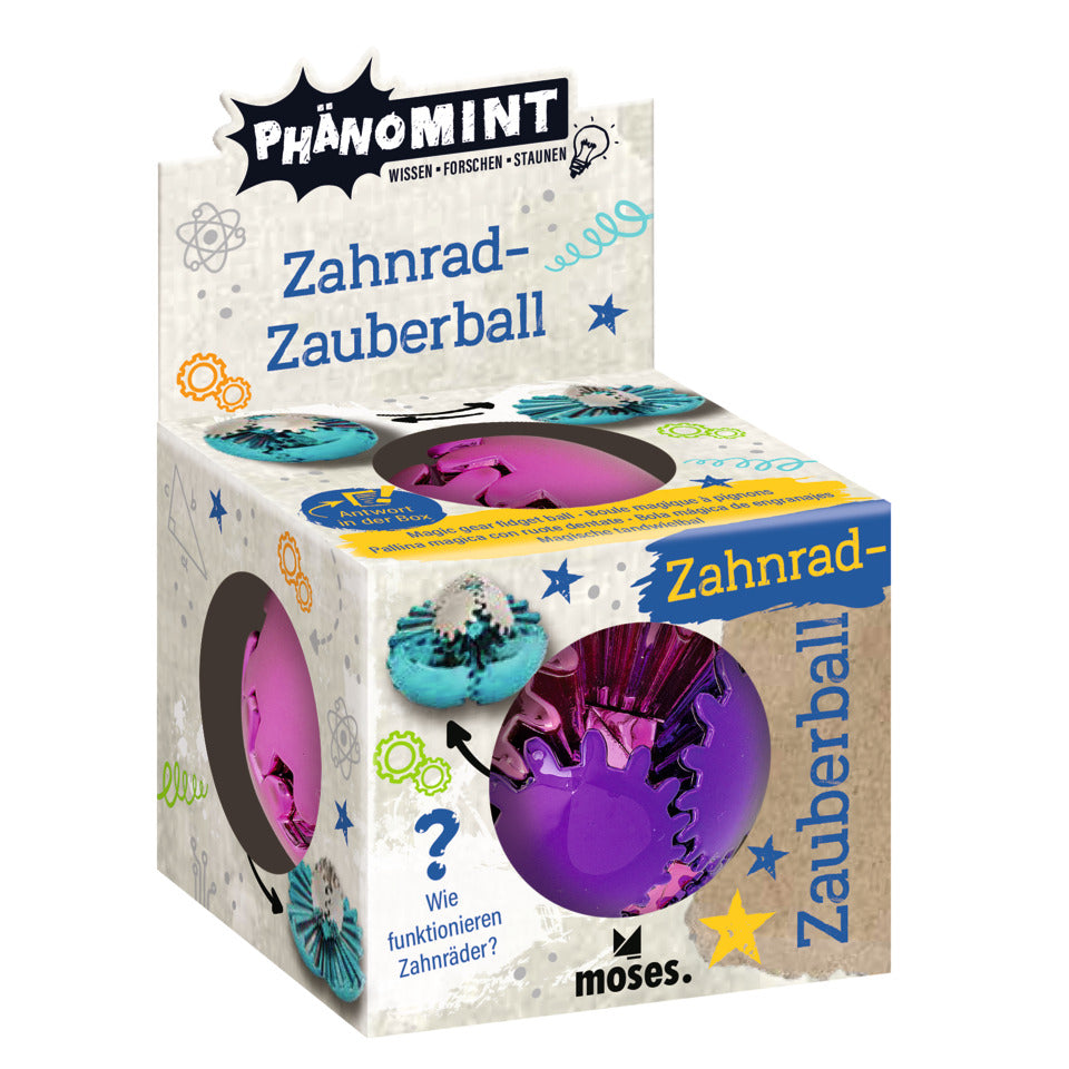 PhänoMINT Zahnradball, Ø 6,5 cm, sortiert MOSES 30371 MOSES. 30371
