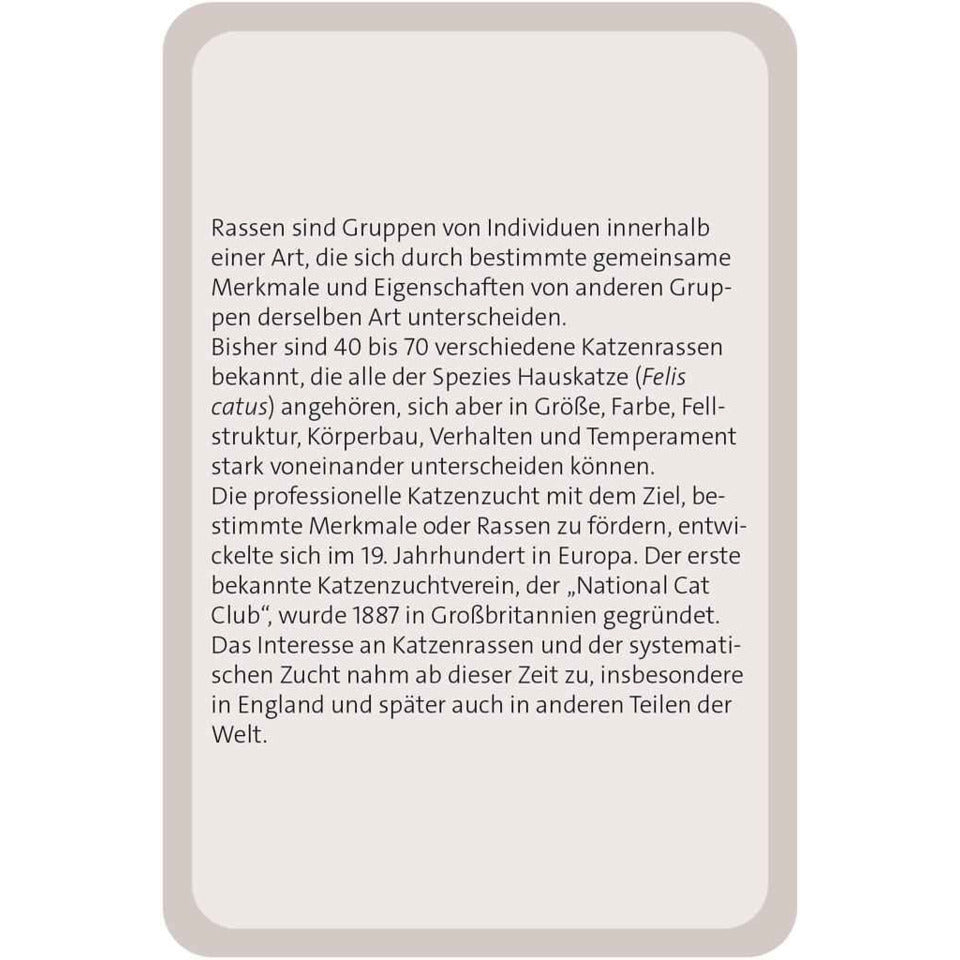 Kartenspiel Das große Katzen Quiz MOSES 53416 MOSES. 53416