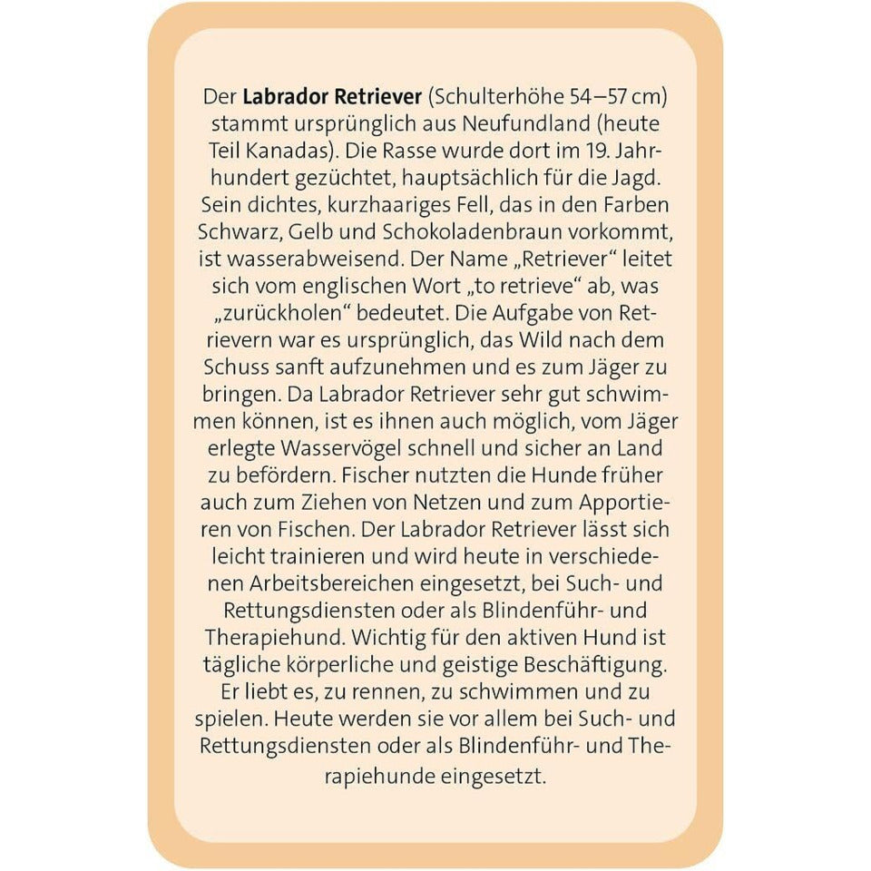 Spielkarten Das große Hunde Quiz MOSES 53607 MOSES. 53607