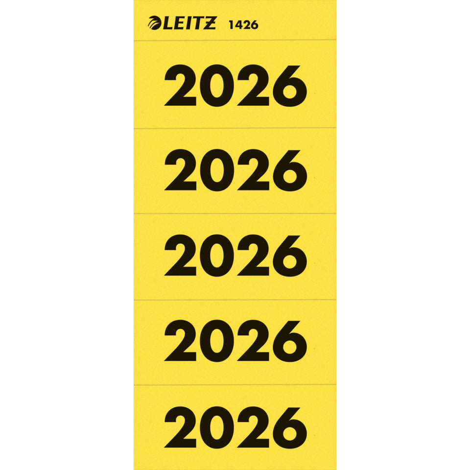 Inhaltsschildchen 2026, selbstklebend, 100 Stück, gelb LEITZ 1426-00-15
