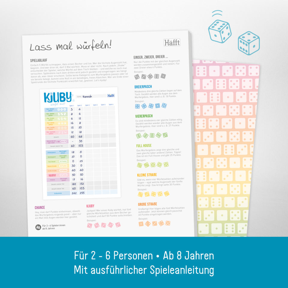 Würfelblock Kjuby-Würfel mal !, A5 PAPER&YOU 9708-3 PAPER&YOU 9708-3  50BL
