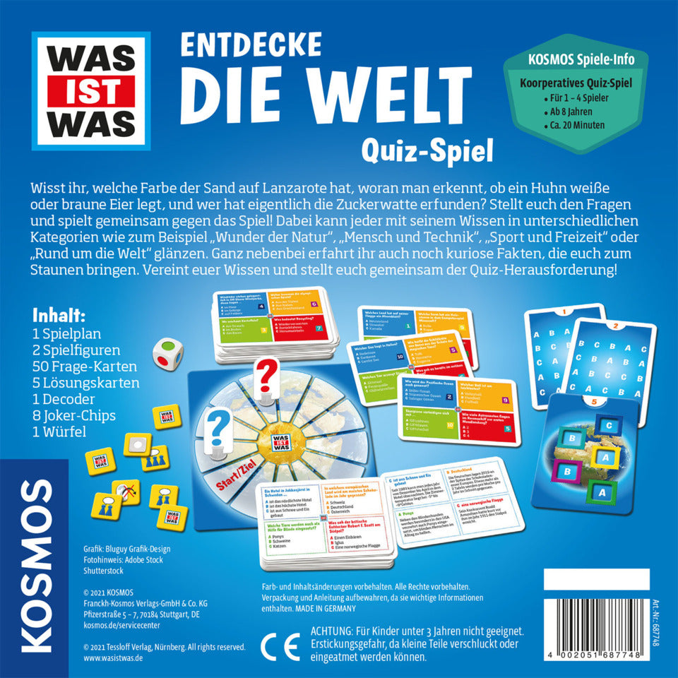 Kartenspiel Entdecke die Welt Was ist Was? KOSMOS 687748 687748 Was ist was?