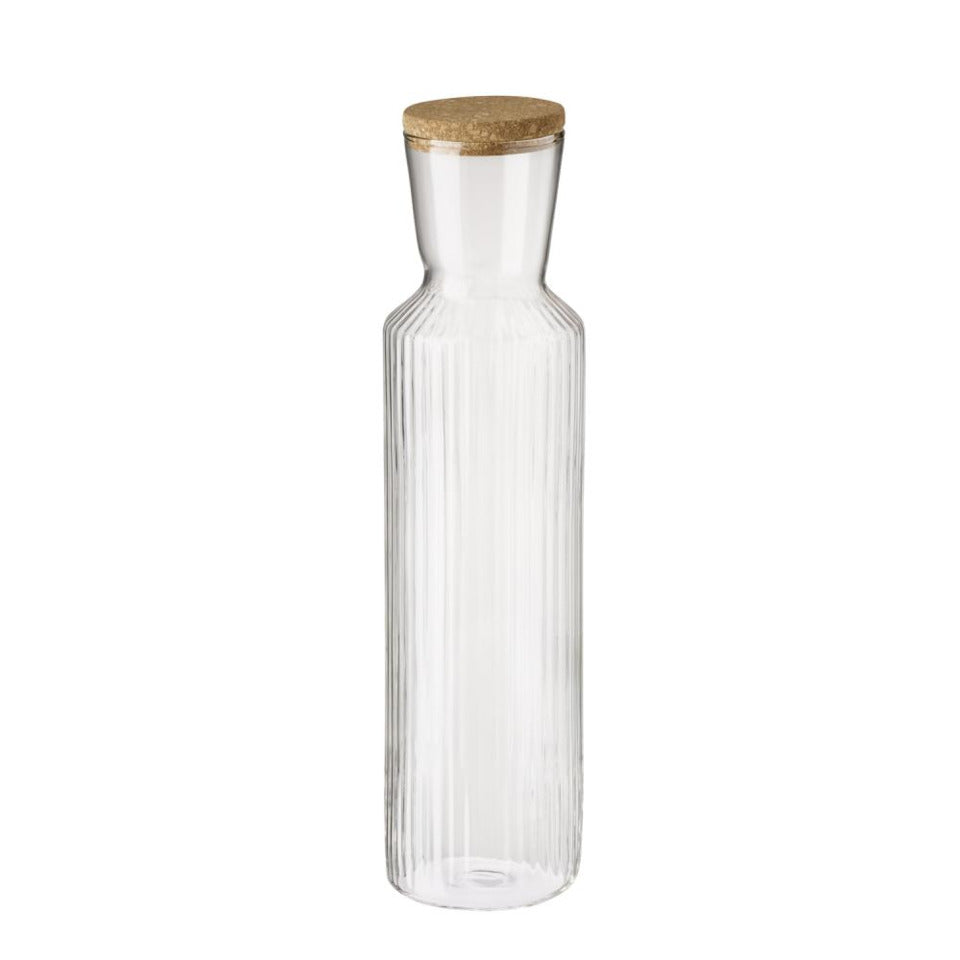 Glaskaraffe Lines mit Korkdeckel, 1,5L APS 10727