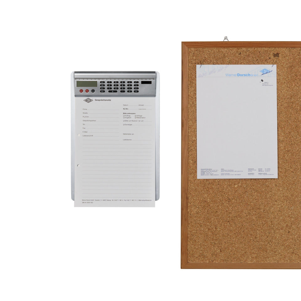 Klemmbrett +Solarrechner, A4, silber WEDO 57 954 WEDO 57 954 +Rechner