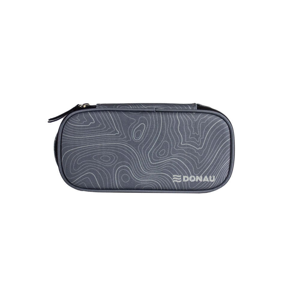 Schüleretui Motiv Topography Grey DONAU 6777100-95 DONAU 6777100-95 oval