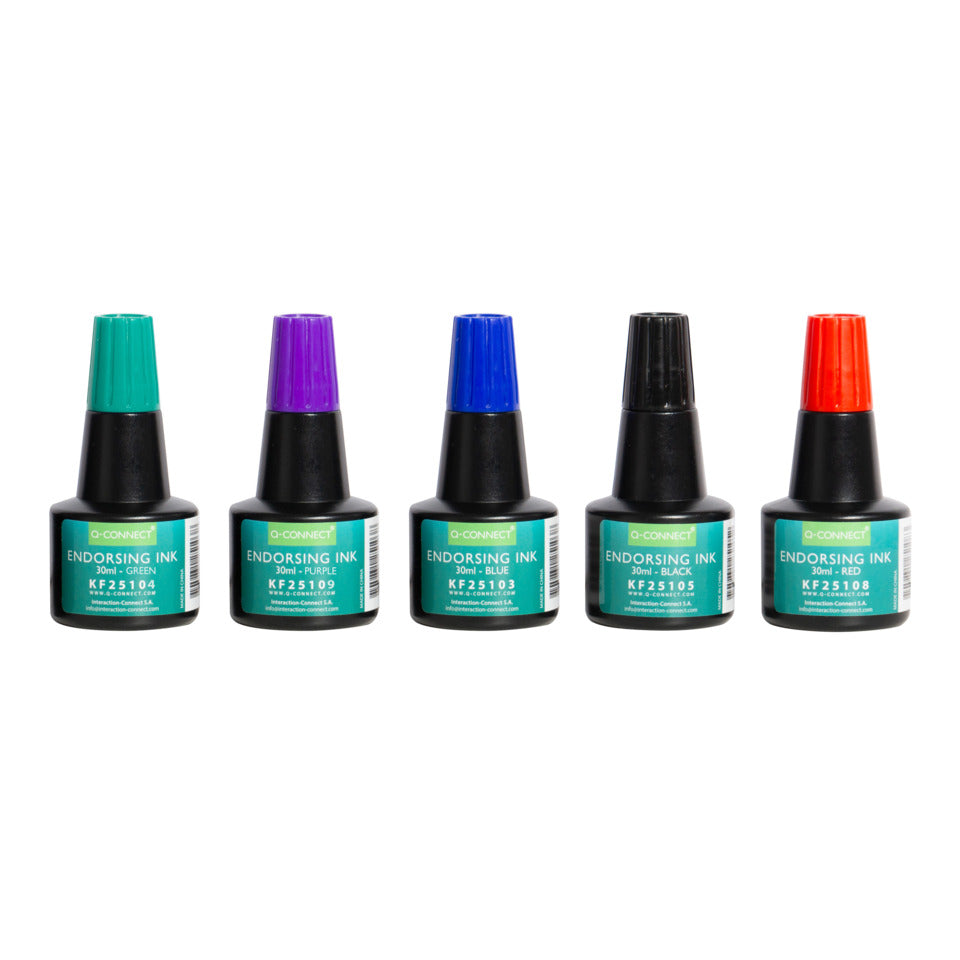 Stempelfarbe ohne Öl, 28ml, blau Q-CONNECT KF25103