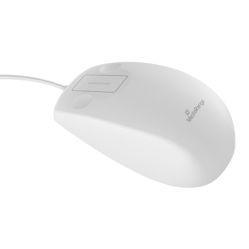 Maus Hygiene, 2 Tasten, 1000dpi, kabelgebunden, optisch, weiß MEDIARANGE MROS265 MEDIARANGE MROS265 IP68 USB 2.0