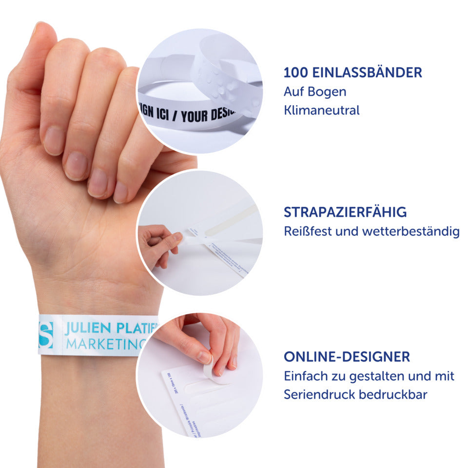 Einlassbänder, 265x18mm, 160g/m², 10 Blatt/100 Stück, weiß AVERY ZWECKFORM L4000-10