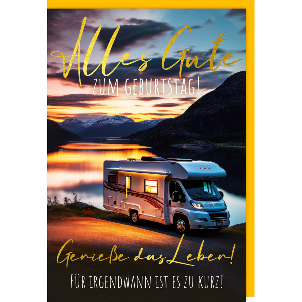 Geburtstagskarte Camper, 11,5 x 17 cm BRAUN+COMPANY 5000-25123 BRAUN + COMPANY 5000-25123 Bild