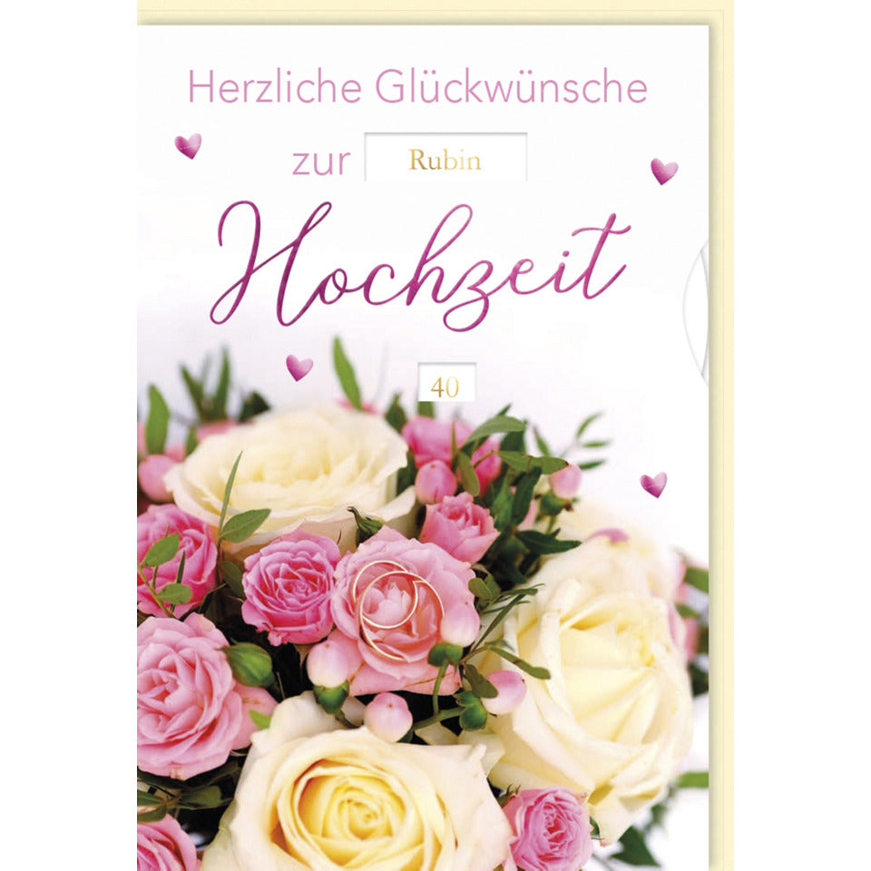 Hochzeitstagskarte Drehzahl, 11,5 x 17 cm BRAUN+COMPANY 5257-21041 BRAUN + COMPANY 5257-21041 Bild
