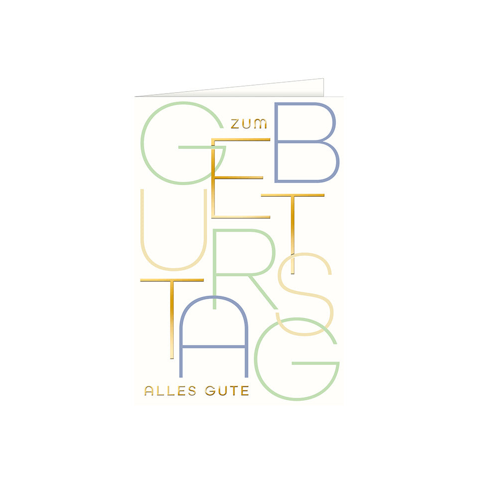 Geburtstagskarte, 11,5 x 17 cm HANRA 51-13019 HANRA 51-13019 Schrift
