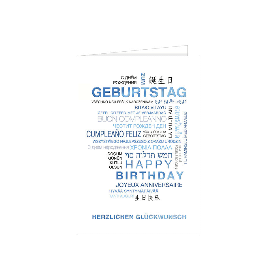Geburtstagskarte, 11,5 x 17 cm HANRA 51-13014 HANRA 51-13014 Schrift