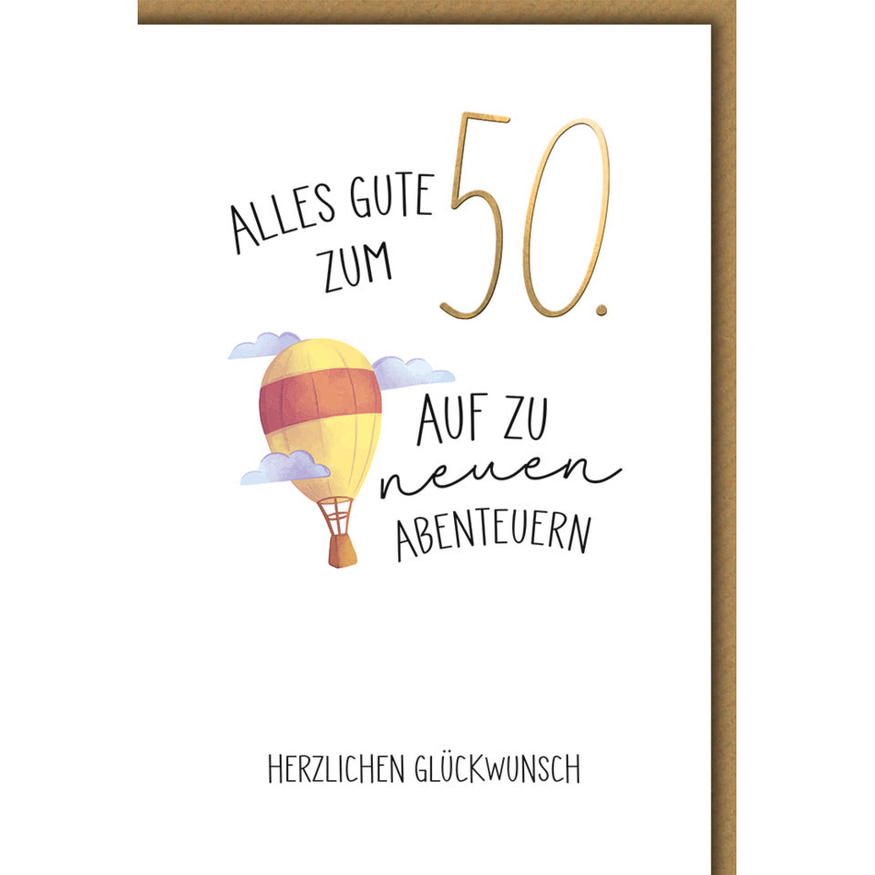 Geburtstagskarte Zahl 50, 11,5 x 17 cm  526950 526950 Bild