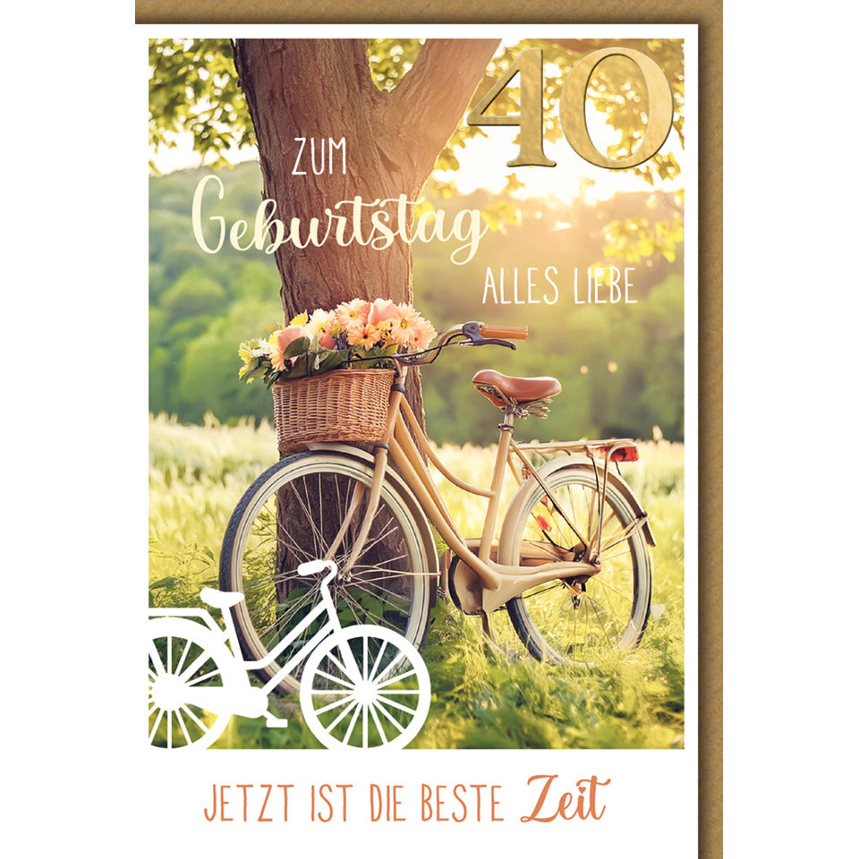 Geburtstagskarte Zahl 40, 11,5 x 17 cm  526740 526740 Bild