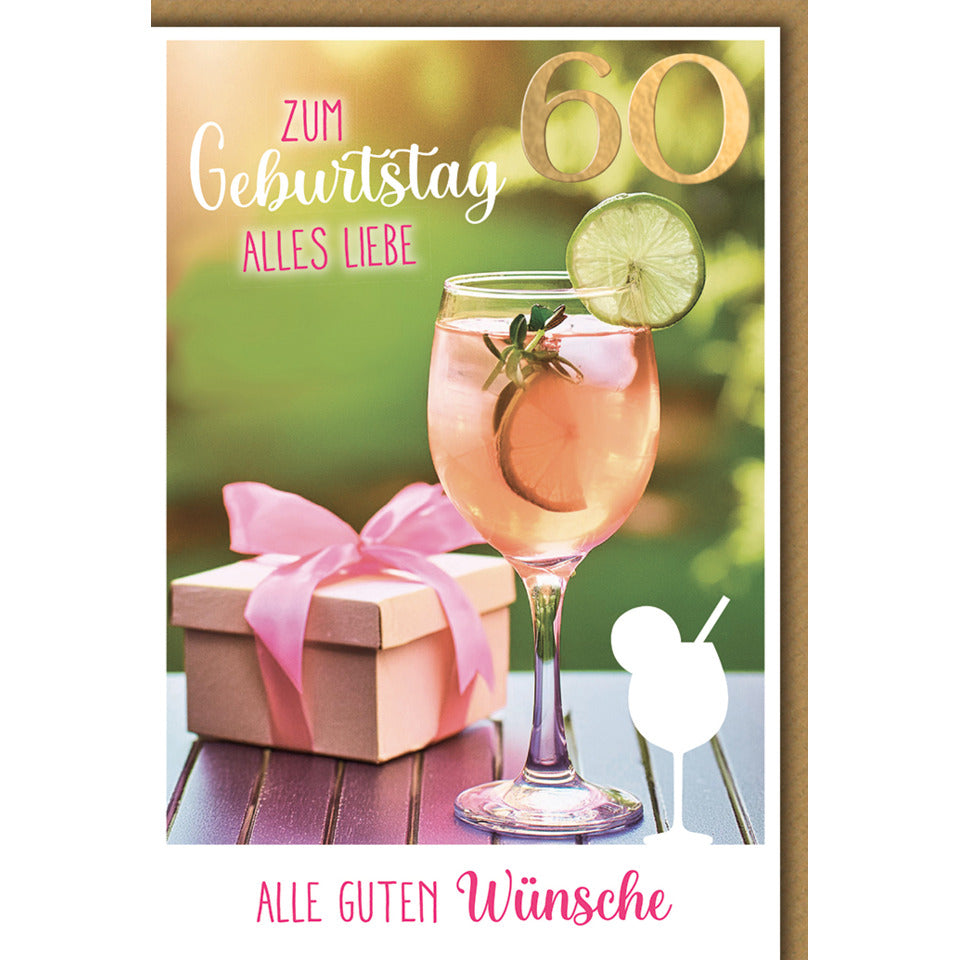 Geburtstagskarte Zahl 60, 11,5 x 17 cm  526760 526760 Bild