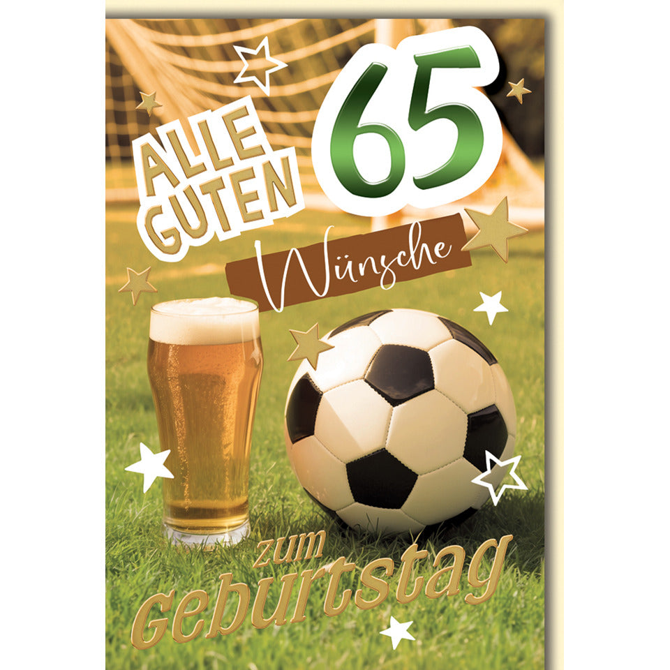 Geburtstagskarte Zahl 65, 11,5 x 17 cm  5521665 5521665 Bild