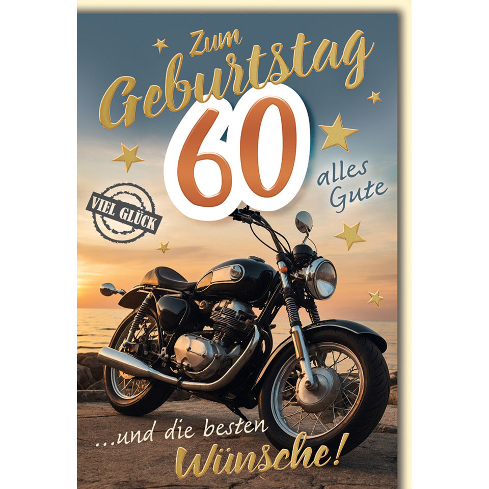 Geburtstagskarte Zahl 60, 11,5 x 17 cm  5521660 5521660 Bild