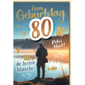 Geburtstagskarte Zahl 80, 11,5 x 17 cm  5521680 5521680 Bild