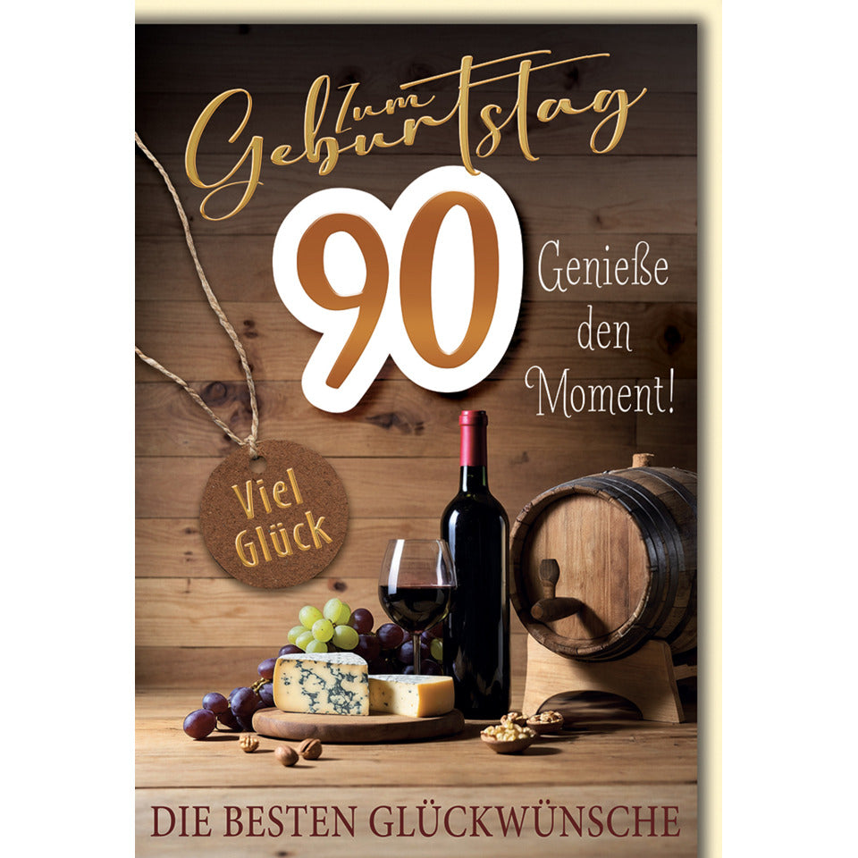Geburtstagskarte Zahl 90, 11,5 x 17 cm  5521690 5521690 Bild