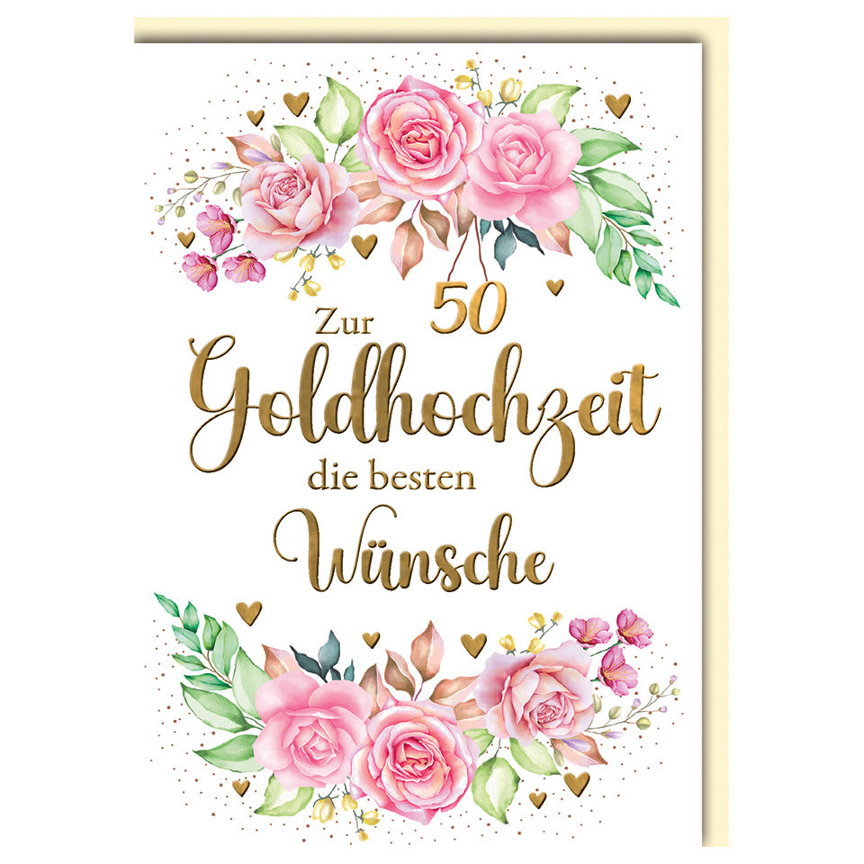 Goldhochzeitskarte, 11,5 x 17 cm  72575 72575 Bild