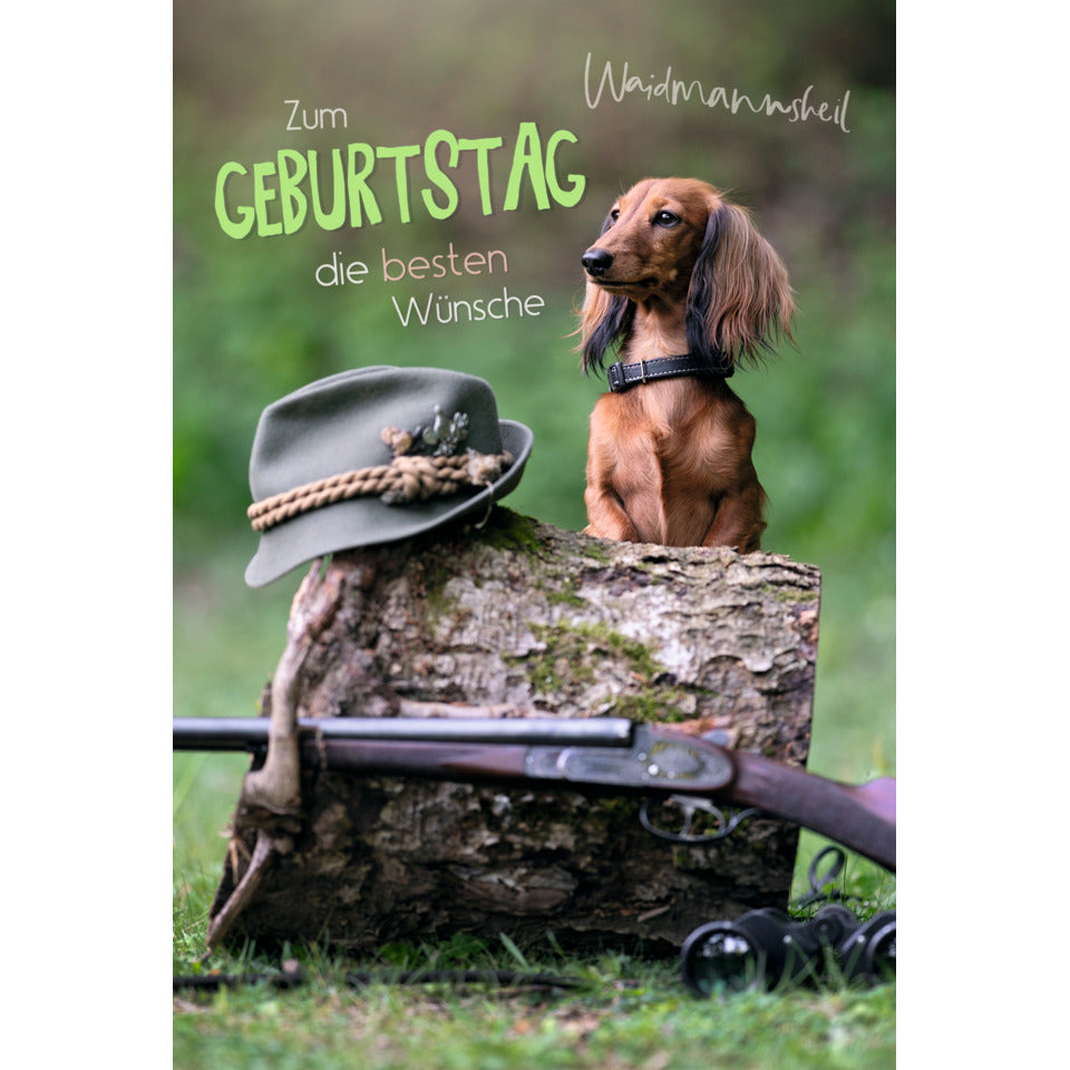 Geburtstagskarte Jäger, 11,5 x 17 cm  51-10953 51-10953 Bild