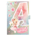 Geburtstagskarte Kinder Girls Zahl 4, 11,5 x 17 cm  54-4304 54-4304 Bild