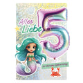 Geburtstagskarte Kinder Girls Zahl 5, 11,5 x 17 cm  54-4305 54-4305 Bild