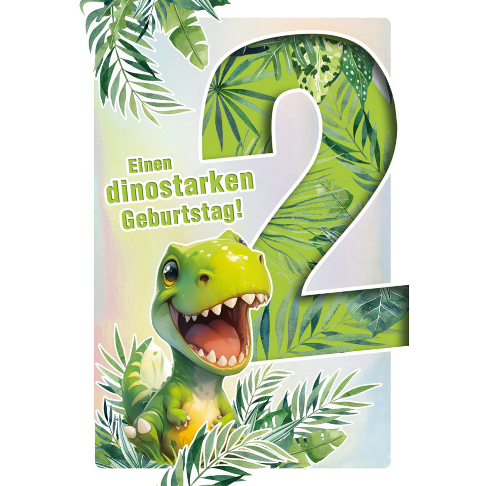 Geburtstagskarte Boys Zahl 2, 11,5 x 17 cm  54-4202 54-4202 Bild