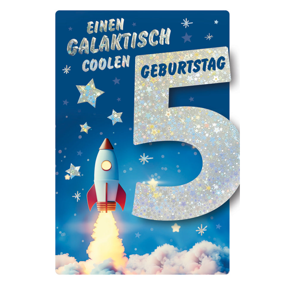 Geburtstagskarte Kinder Boys Zahl 5, 11,5 x 17 cm  54-4205 54-4205 Bild