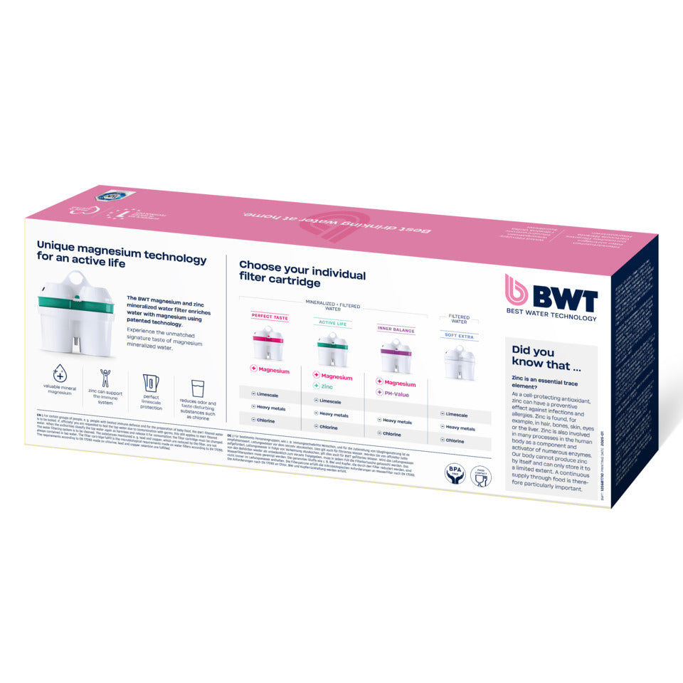 Wasser-Filterpatrone 3er Set Magnesium+Zink, weiß BWT 258617