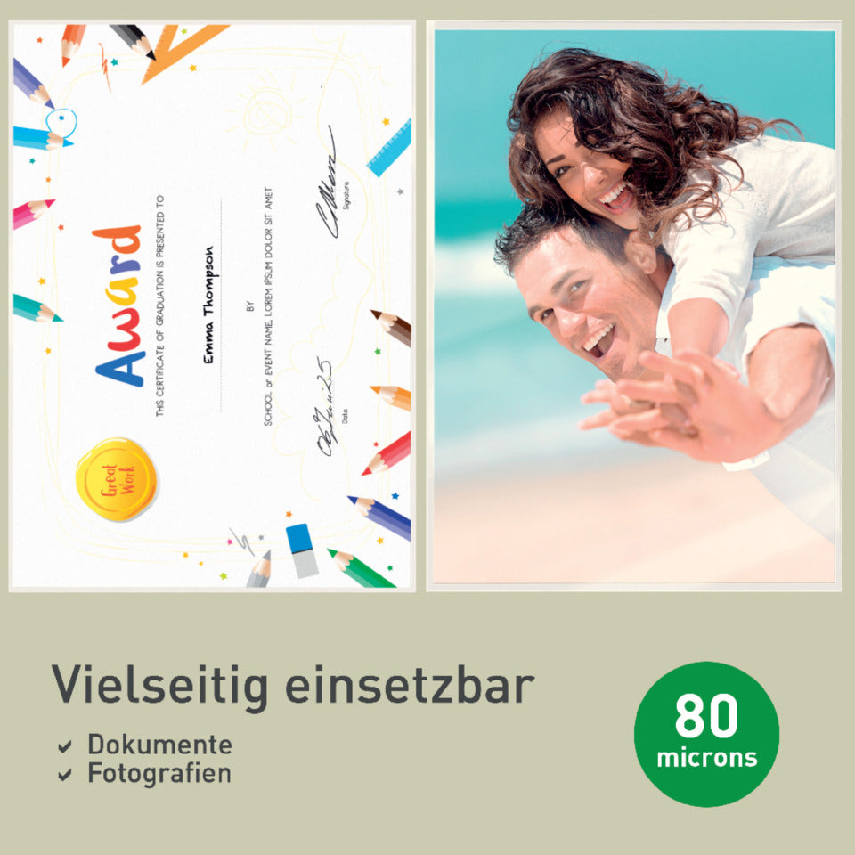 Laminierhülle UDT, A4, 80 µm, glänzend, 100 Stück LEITZ 7478-00-00 LEITZ 7478-00-00 100ST  2x80my